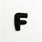 CouldNook Mini Alphabet Applique Patch - Black Embroidered Letter Options