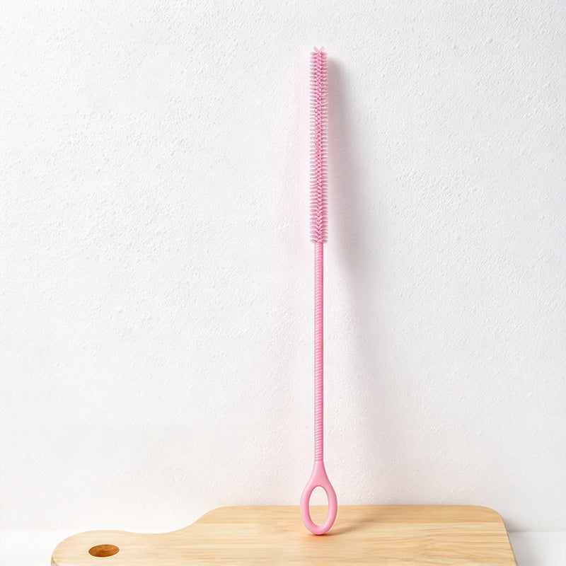 CouldNook Silicone Straw Cleaning Brush - Slender Head And Loop Handle