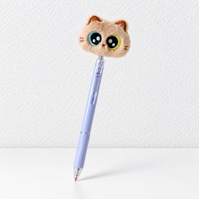 CouldNook Plush Gel Pen - Spring-Mounted Animal and Bakery Toppers