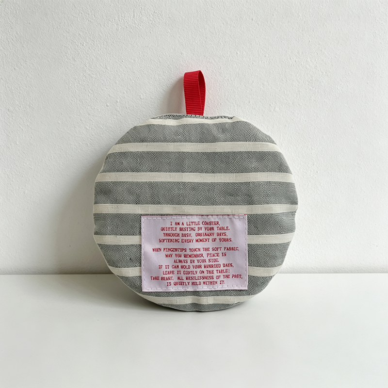 CouldNook Striped Drink Coaster - Warm Table Accent