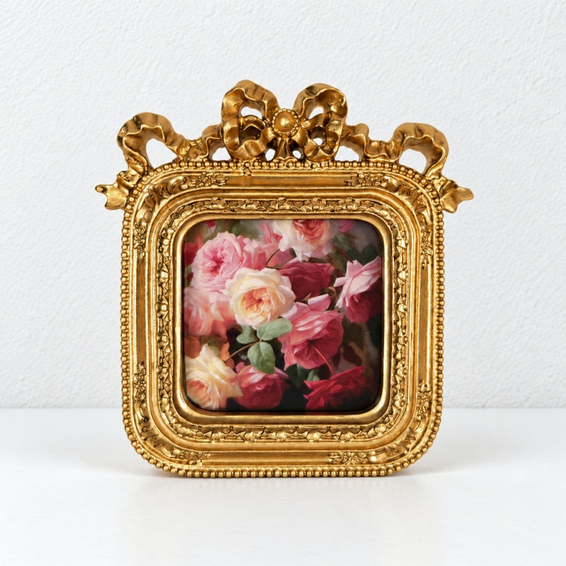 CouldNook Ornate Resin Photo Frame - Raised Borders And Glass Front