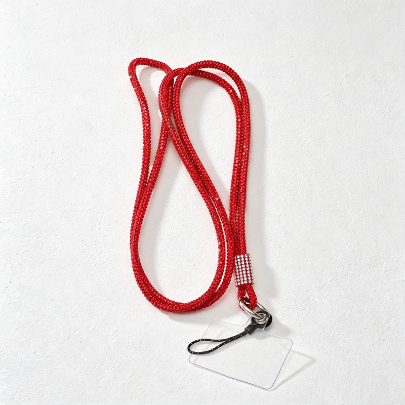 CouldNook Rhinestones Set Crossbody Phone Strap with Figure-Eight Links