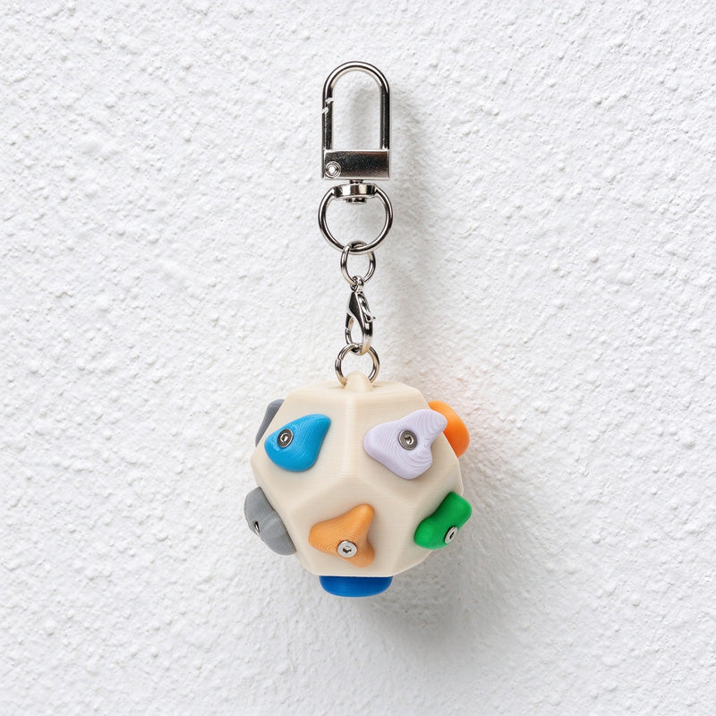 Bouldering Block Keychain with Colorful Miniature Climbing Holds