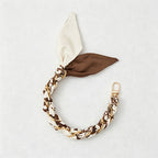 CouldNook Scarf Woven Phone Wrist Strap - Leaf Pattern Accent