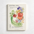 CouldNook Stitched Notebook - Food Illustrations and Lightly Ruled Writing Pages
