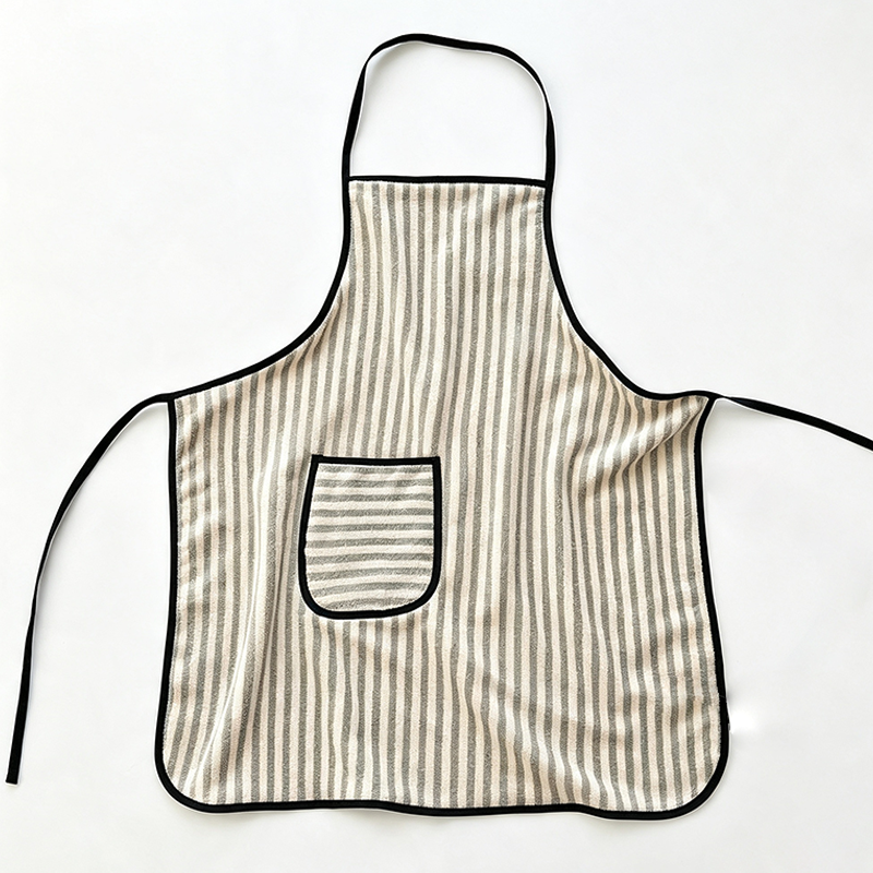 CouldNook Striped Bib Apron - Contrast Pocket Kitchen Essential
