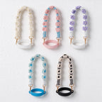 Water Bottle Carry Strap with Beads or Woven Flowers