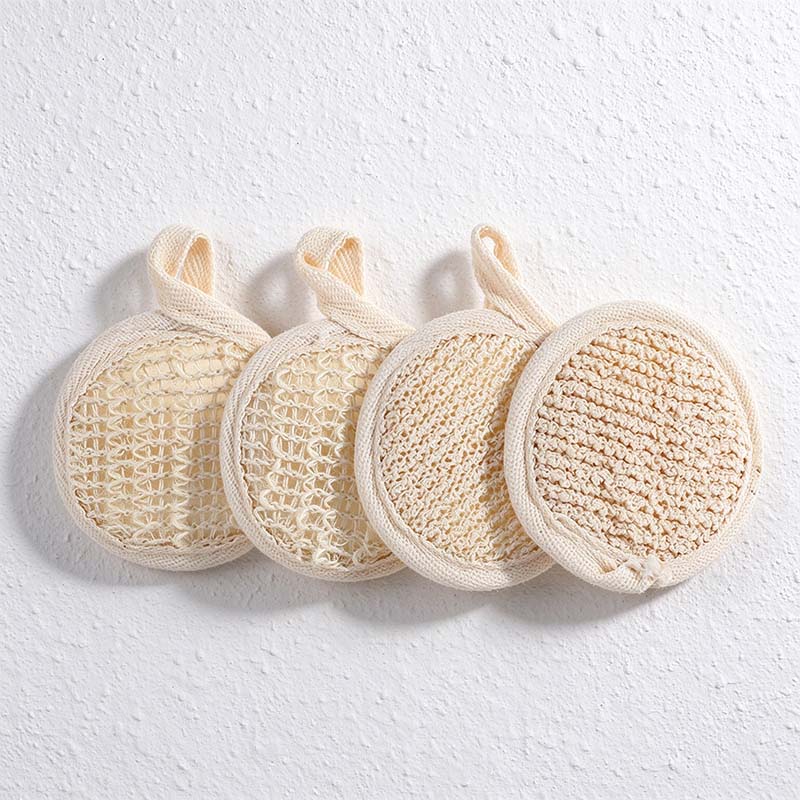 CouldNook Bath Scrubber Set - Textured Pads and Loofah Kit Choices