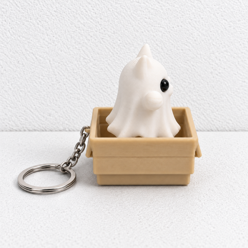 CouldNook Halloween Clicker Keychain - Ghost and Mummy Designs