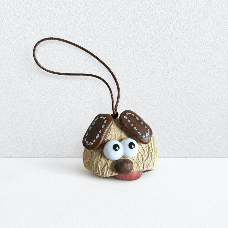 CouldNook Animal Face Seed Shell Bag Charm - Loop Clasp Attachment
