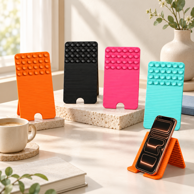 CouldNook Flexible Silicone Phone Stand - Bendable Support and Suction Cup Surface