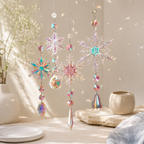 CouldNook Snowflake Crystal Suncatcher Ornament - Four Hanging Designs