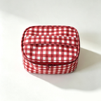 CouldNook Checked Cosmetic Bag - Vanity Storage Accent
