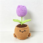 CouldNook Yarn Flower Planter Ornament - Heart and Bloom Stems
