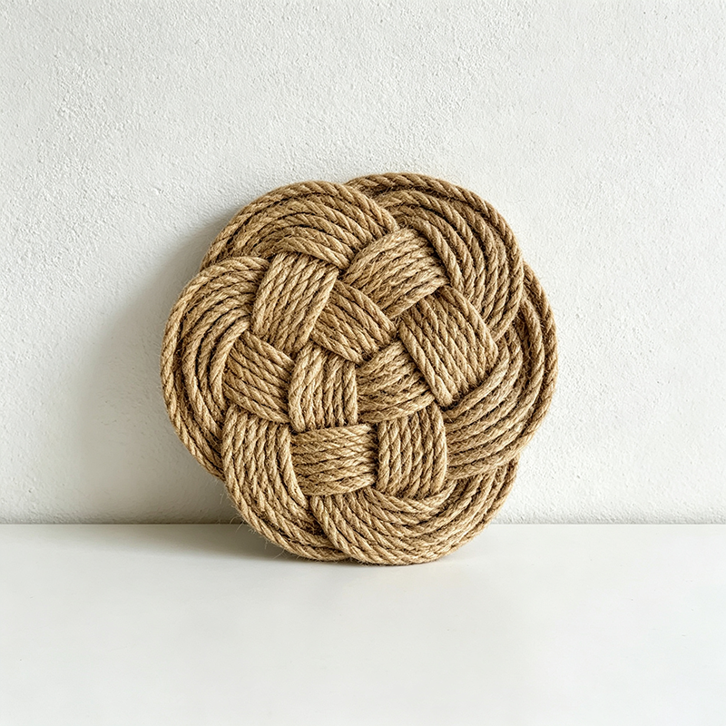 CouldNook Woven Knot Drink Coaster - Warm Table Accent