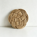 CouldNook Woven Knot Drink Coaster - Warm Table Accent