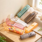 CouldNook Toothpick Storage Case - Translucent Body and Hinged Flip Lid