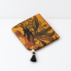 CouldNook Tasseled Floral Fabric Coaster - Double Sided Print