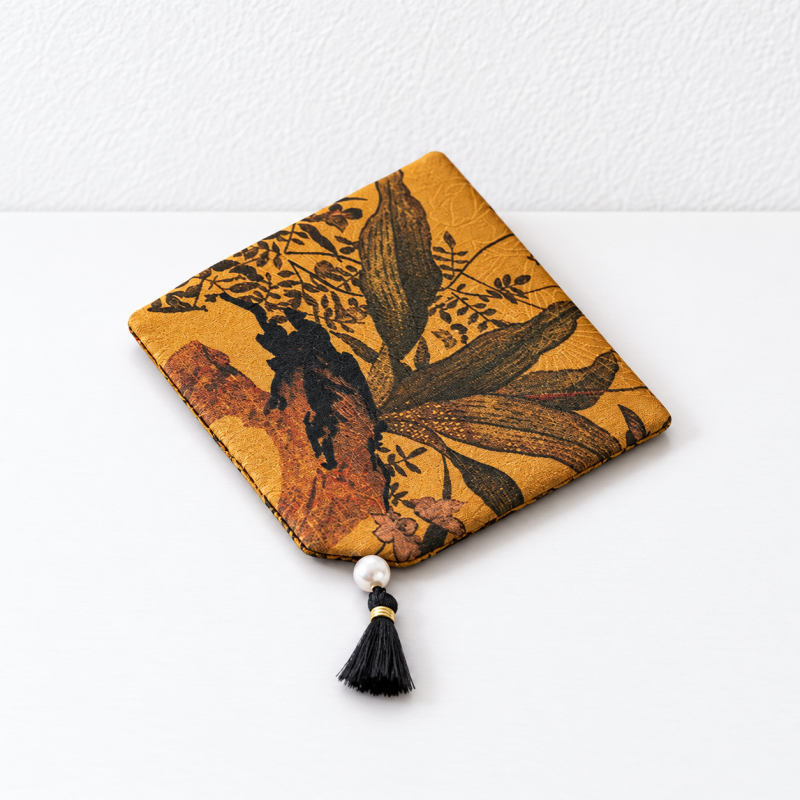 CouldNook Tasseled Floral Fabric Coaster - Double Sided Print
