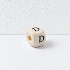CouldNook Wood Alphabet Beads - Rounded Cubes and Letter Faces