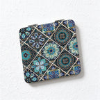 Boho Tile Print Compact Mirror with Folding Case