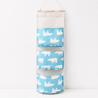 CouldNook Three-Pocket Hanging Organizer - Animal Grid Pattern Choices