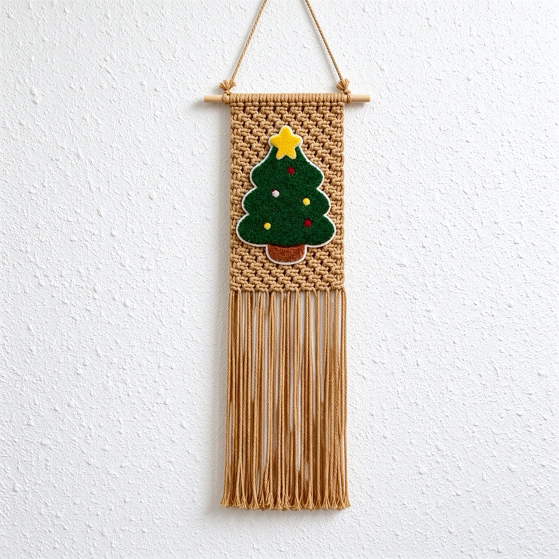CouldNook Christmas Tree Wall Hanging - Cotton Fringe
