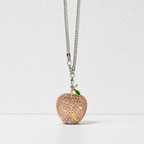 CouldNook Rhinestone Apple Charm - Crystal Car Pendant