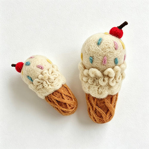 CloudNook Wool Felt Dessert Ornament‑Handmade Food Decoration
