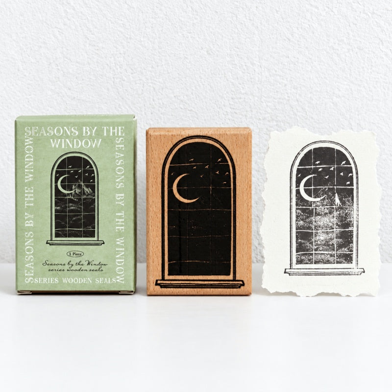 CouldNook Window Motif Stamp - Decorative Frames and Wood Mount