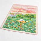 CouldNook Bunny Meadow Picnic Mat - Scalloped Carry Handle