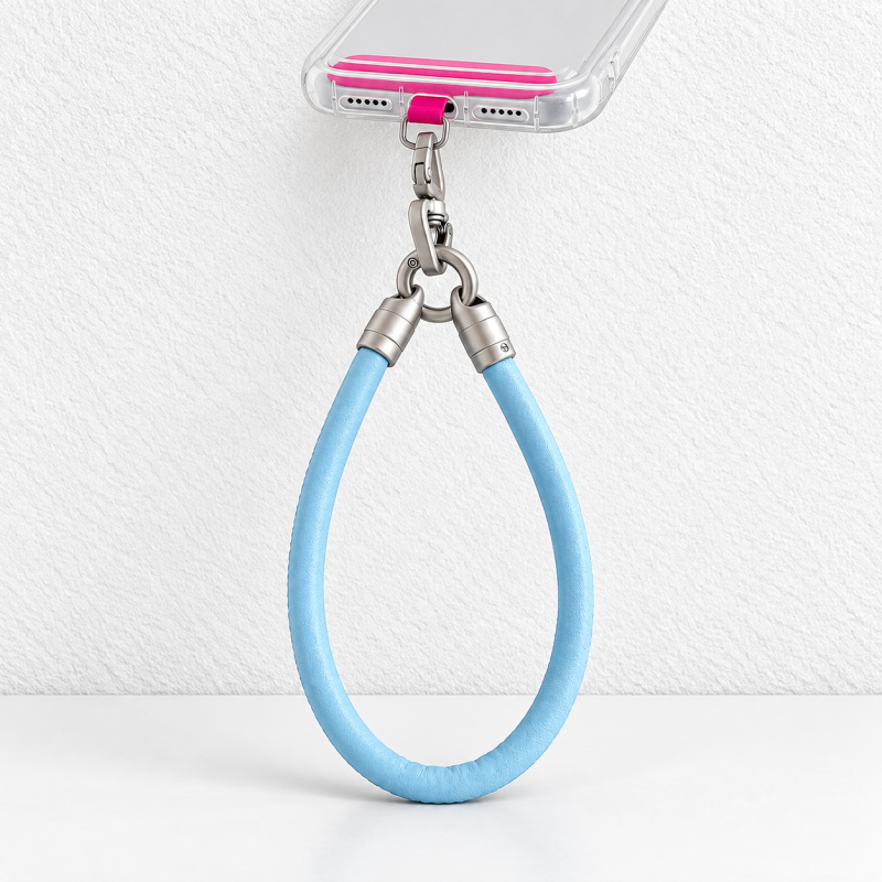 CouldNook Wrist Strap - Rounded PU Loop and Metal Clip Attachment