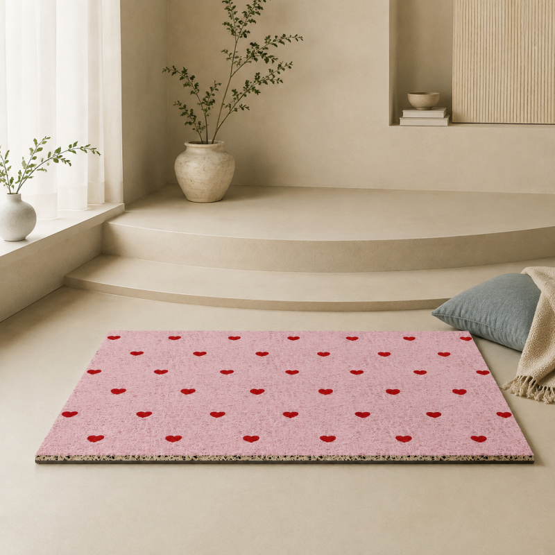 CouldNook Heart Print Entrance Mat - Five Color Choices