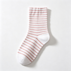 CouldNook Cozy Cotton Striped Sleep Socks - Bedtime Footwear Accent
