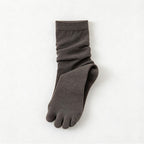 CouldNook Solid Split-Toe Socks - Plain Surface And Gatherable Upper