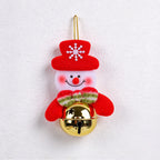 CouldNook Christmas Character Bell Ornament - Fabric Figures and Round Bells