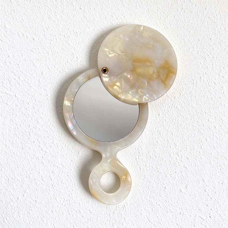 CouldNook Round Swivel Hand Mirror - Loop Handle