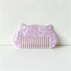 CloudNook Marble Cat Acetate Comb‑Wide Tooth Hair Detangler