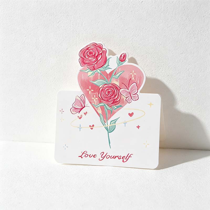 CouldNook Floral Greeting Card - Romantic Motifs In Soft Illustrated Colors