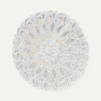 CouldNook Round Embroidered Lace Placemat - Floral Design Size Range