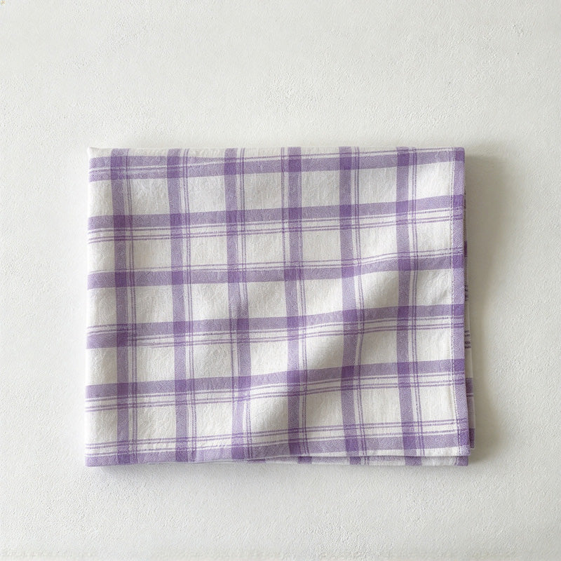 CouldNook Plaid Fabric Table Napkin - Woven-Look Checks And Sewn Label
