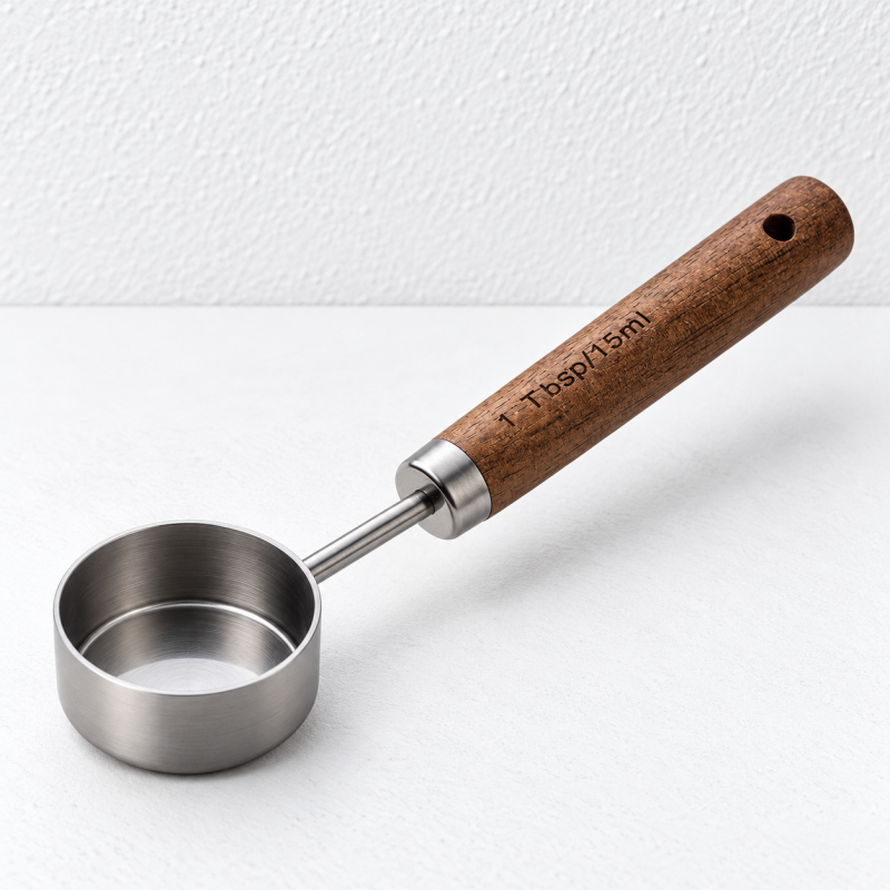 Coffee Measuring Scoop - Straight Cup and Walnut Handle