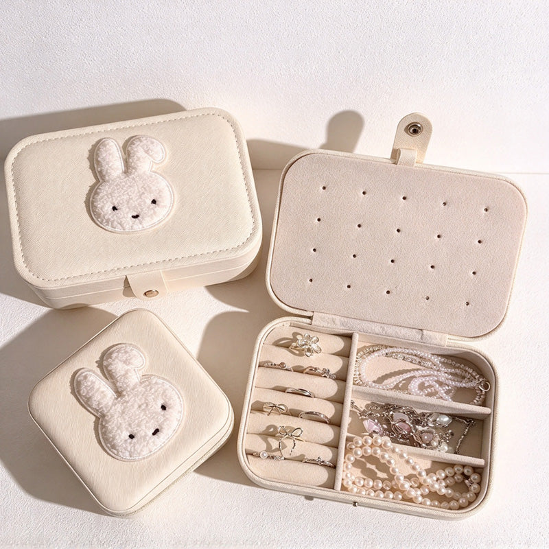 CouldNook Rabbit Jewelry Box - Textured Applique and Divided Interior