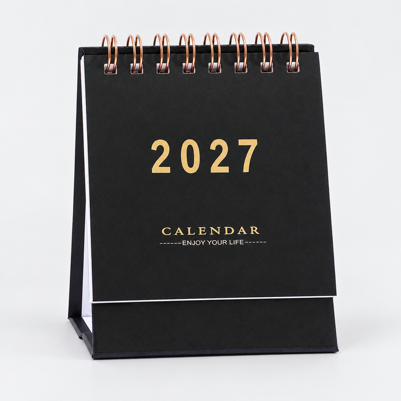 CouldNook 2027 Gold Foil Mini Desk Calendar - Assorted Colors