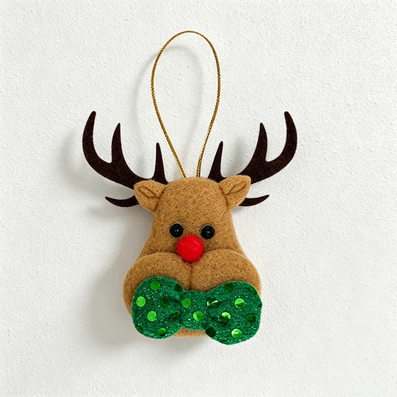 CouldNook Fabric Christmas Character Ornament - Layered Holiday Character Design