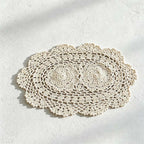 CouldNook Crocheted Lace Table Mat - Round Oval Size Options