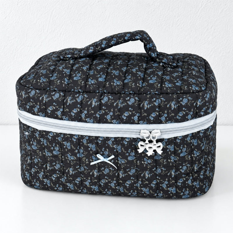 CouldNook Floral Makeup Bag - Tiny Bow Accent