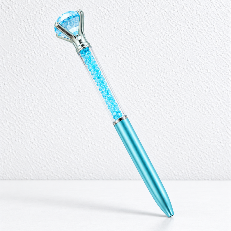 CouldNook Gem Top Ballpoint Pen - Clear Decorative Barrel and Facets