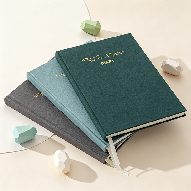 CouldNook The 6-Minute Gratitude Journal - Aesthetic Linen Cloth Diary (A5)