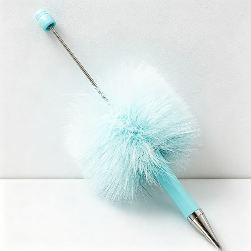 CouldNook Pen-Cute Pom Pom Beaded Ballpoint Pen DIY Creative Plush Ballpoint Pen for Gift & Office
